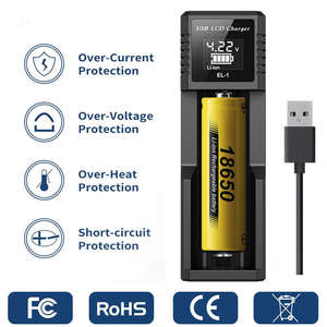 범용 배터리 충전기 USB 타입 c <span class=keywords><strong>5V</strong></span> 2A LCD 화면 Ni-MH Ni-CD 리튬 이온 18650 21700 26650 16340 배터리 용 - Product Image 3