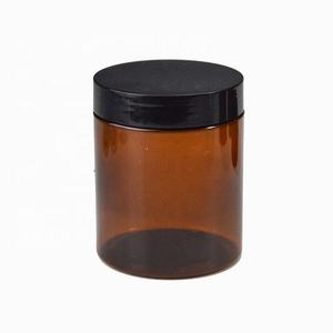 Customized <b>Empty</b> PET Plastic Child-Resistant Round Black Transparent Storage <b>Jar</b> Dry Herb Flower Smell Proof 3.5g Packaging <b>Jar</b> - Product Image 2
