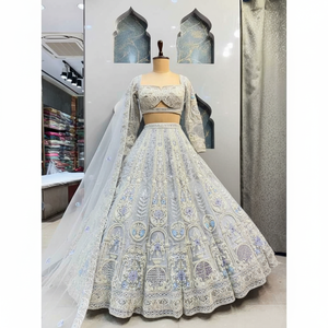 Hermosa ropa de fiesta para mujer Lehenga Choli con conjunto Dupatta - Product Image 1