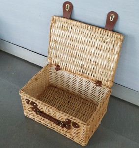 <strong>Empty</strong> Wicker Picnic <strong>Hamper</strong> Baskets Willow Rattan Trunk Storage Box Wicker Trunk Gift <strong>Hamper</strong> With Lid - Product Image 6