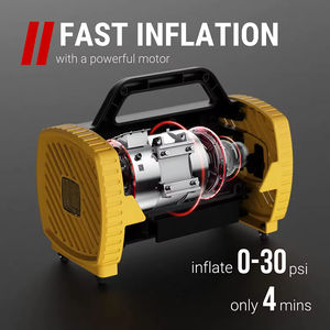 <span class=keywords><strong>Gonfleur</strong></span> de pneus de voiture portable 250 PSI, AC <span class=keywords><strong>220V</strong></span> DC <span class=keywords><strong>12V</strong></span>, compresseur d'air, pompe, lumière LED, matériau ABS, moniteur de pression des pneus à domicile, CE - Product Image 6