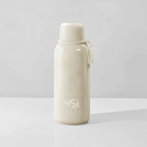 Mini bouilloire sans fil portable 500ml bouilloire de voiture de voyage en acier inoxydable tasse d'eau bouillante sans BPA avec protection sèche - Product Image 1