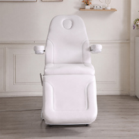 Lit de beauté électrique de luxe à 3 moteurs, réglable, pour soins du visage, avec mousse à mémoire de forme, pour spa médical et salon de beauté