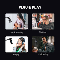 Yarmee Nuovo Arrivo Microfono USB da Scrivania RGB con Cancellazione del Rumore Cardioide per Gaming, Podcast e Streaming