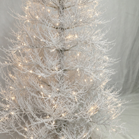 Sapin de Noël artificiel blanc floqué, branches réalistes et denses, pour mariage, événement, maison, décoration de fêtes, fabrication OEM