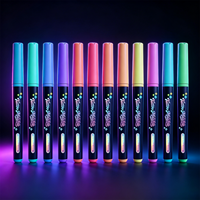 Marqueur de peinture noir de haute qualité qui brille dans le noir, effet réactif aux UV, stylos fluorescents pour la peinture corporelle, bricolage