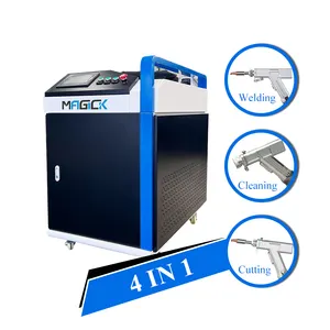 Mesin pembersih las Laser serat genggam, mesin pembersih Las 4 In 1 Laser serat Laser 1000W 1500W 2000W multifungsi