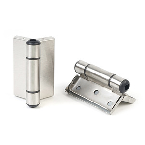 Composant de quincaillerie moderne en acier inoxydable 201 à installation facile pour cloison de salle de bain à charnière carrée - Product Image 1