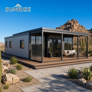 บ้านสำเร็จรูปจากตู้คอนเทนเนอร์ SUNRISE Modern 2 ห้องนอน แบบขยายและพับได้ สำหรับใช้เป็นวิลล่า - Product Image 1