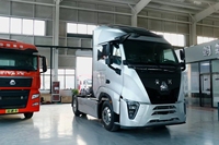 Новый серебристый тяжелый дизельный автоматический коммерческий тягач 4х2 Yellow River X7 460 л.с. с пневматической подвеской сиденья, Евро-6, левый задний руль