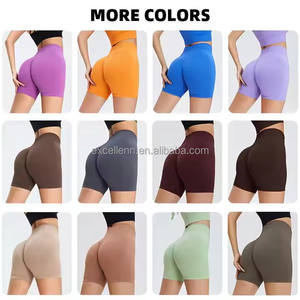 Высококачественные бесшовные женские леггинсы для фитнеса с эффектом подтяжки ягодиц, цветными вставками, из 100% нейлона, экологичные, с высокой талией, для йоги - Product Image 5