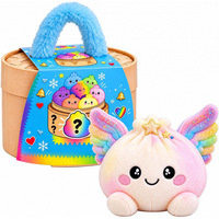Jouet Squishy en Peluche 15 cm en Forme de Ravioli, à Rebond Lent, Anti-Stress, à Presser, avec Panier Vapeur, Cadeau Mignon en Forme de Ravioli