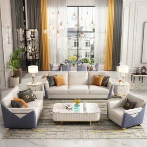 Set di Divani Moderni in Pelle PU per Soggiorno, Design di Lusso, Arredamento per Salotto - Product Image 1