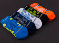 Chaussettes de sport montantes avec languette de maintien au talon, conception pour pied gauche et droit, chaussettes de course avec soutien de la voûte plantaire, chaussettes unisexe antidérapantes et amorties