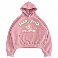 Sweat à capuche oversize 100 % coton avec doublure polaire tricotée, personnalisable avec impression sérigraphique du logo de la marque et strass