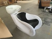 Chaise rouge durable de shampooing de fibre de verre chaise de lavage de cheveux de salon de coiffure pour la vente en gros