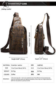 Bolso Bandolera Cruzado de Cuero Vacuno Genuino Andong, Estilo Retro, para Hombre, de Gran Capacidad, para Uso Diario y al Aire Libre - Product Image 3