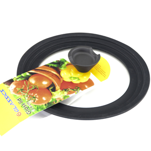 Couvercle de <span class=keywords><strong>pot</strong></span> universel en silicone, 6 pièces, verre trempé pour ustensiles de cuisine, poêles à frire avec manches - Product Image 3