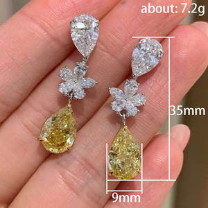Pendientes de Diamantes Lorenz, Oro Sólido de 18K, Corte Pera, Diamantes Naturales Amarillos de Lujo, Certificados por GIA, Joyería de Lujo para Mujer - Product Image 5