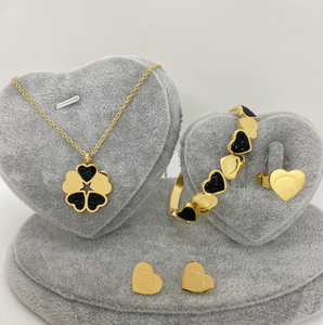 Classic Brand Jewelry Stainless Steel Nail Jewelry Necklace Earrings <strong>Bangle</strong> Ring 4pcs Jewelry <strong>Set</strong> - Product Image 6