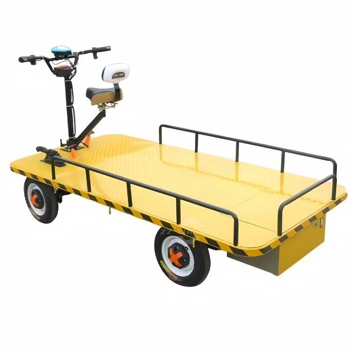 Electric 1000kg Load Platform Cargo Carrier Trolley Heavy Loading ...