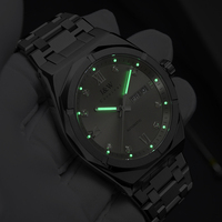 Montres chronographe mécaniques automatiques haut de gamme en acier inoxydable pour hommes