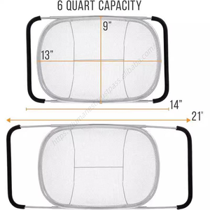 Cesta coladora metálica al por mayor Syh371 con asas de goma expandibles para lavar verduras y frutas - Product Image 5