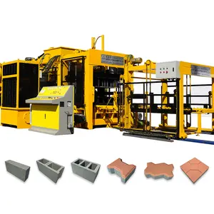 Máquina de fabricación de bloques de maquinaria de ladrillo de hormigón totalmente automática de gran capacidad HF