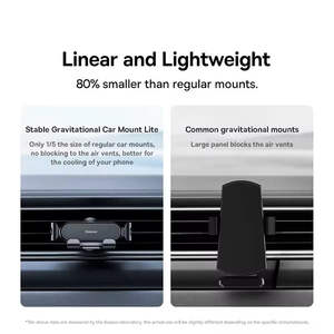<span class=keywords><strong>Baseus</strong></span>-Soporte de teléfono para coche, para ventilación de aire, flexible, para iPhone, Samsung, Gravity, GPS - Product Image 5