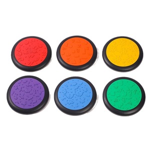 Colorido autismo niño placa sensorial plástico textura Circular disco cruce piedra juguete para la escuela al aire libre sala de estar uso - Product Image 3