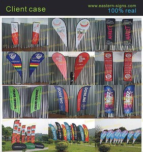 Venta al por mayor Tienda en línea Colorido Pluma grande Impresión voladora Bandera de playa promocional Publicidad <span class=keywords><strong>Banner</strong></span> telescópico - Product Image 6