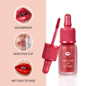 Teinture à lèvres au henné longue tenue, vegan, aux couleurs rouge fraise pêche, populaire en <span class=keywords><strong>France</strong></span> et au Mexique, pour la formation en académie de beauté, marque privée - Product Image 1