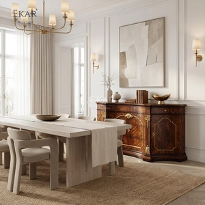 Aparador de Madera de Serpentina de Versalles |   <span class=keywords><strong>Buffet</strong></span> de Comedor Clásico Francés de Lujo - EKAR - Product Image 3