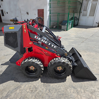 Aksesoris Loader Beroda Derette DRT450, Mini Skid Steer Loader Kompak untuk Pertanian dan Lanskap