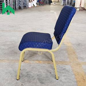 Silla de Iglesia Acolchada Gris Oscuro con Marco de Metal Resistente, Apilable, en Oferta, Muebles para Hotel, Auditorio, Teatro y Comedor - Product Image 6