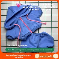 Vêtements de poupée 38 cm, ensemble sweat à capuche et t-shirt Macaron, série Fantasy, pour bébé de 0 à 24 mois, en tissu