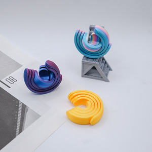 3D Printed Fidget <b>Spinner</b> Spiral <b>Ring</b> Stress Relief Toy Portable Plastic Unisex 8 To 13 Years - Product Image 3