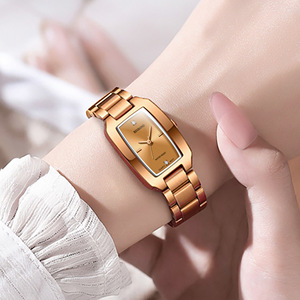 <span class=keywords><strong>Montre</strong></span> à quartz élégante pour femmes BINBOND, <span class=keywords><strong>montre</strong></span> <span class=keywords><strong>en</strong></span> <span class=keywords><strong>acier</strong></span> inoxydable tendance, ultra-fine, carrée, résistante à l'eau jusqu'à 30 m, pour femmes - Product Image 3