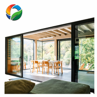 Portes coulissantes en aluminium à double vitrage étanches à l'eau et hermétiques au gaz RICHOCEAN, style contemporain, pour balcon et chambre