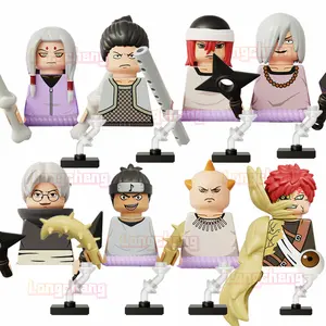 Hot Sale KDL813 Anime character Yakushi Kabuto Sasuke Kakashi Itachi Gaara Tayuya Plastic Mini Blocks Building Block Toys Kids