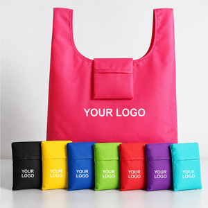 Sac de courses pliable en polyester lavable, best-seller, gain de place, réutilisable, pour la vente au détail - Product Image 1