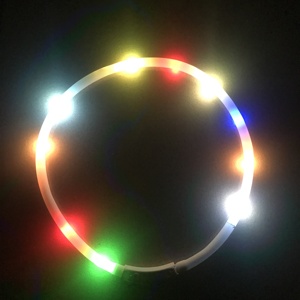 <span class=keywords><strong>Collar</strong></span> de perro LED recargable USB personalizado patrón sólido <span class=keywords><strong>collar</strong></span> de luz intermitente de silicona - Product Image 1