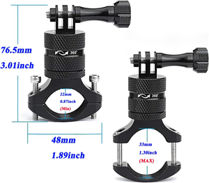 Support de guidon de vélo/moto rotatif à 360 degrés en alliage d'aluminium pour GoPro Hero 13 12 11 10 Dji Osmo Insta360 X5 - Product Image 4
