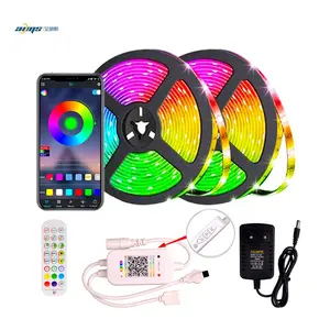 music sync sound wifi smart led strip APP remote 5m 10m flexible roll lights 5050 rgb 12v multicolor tape lamp room decorative