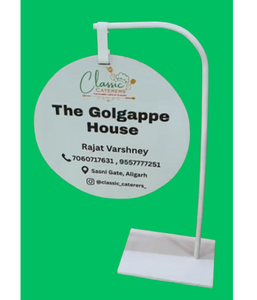Expositor de pie desmontable para exteriores con letrero colgante y logotipo personalizado de doble cara para tiendas minoristas y eventos - Product Image 1
