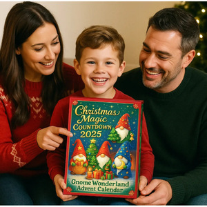 Calendrier de l'Avent Magique de Noël en Plastique, Boîte Mystère Gnome du Pays des Merveilles, Décoration Plate pour Arbre de Noël, Échelle 1/12 - Product Image 5