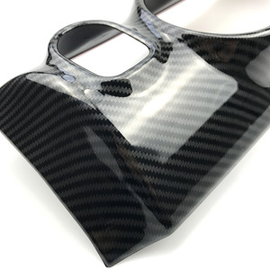 Cardimanson Center Console Panel Carbon Fiber Textured Piano Black For Mercedes-Benz A-Class CLA-Class W177 C118 - Product Image 2