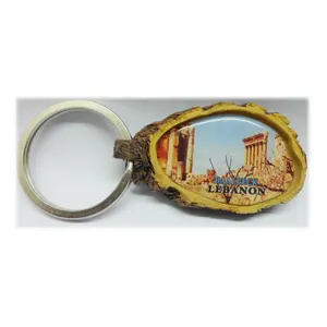 Nahen Osten souvenir custom harz keychain mit PVC Aufkleber