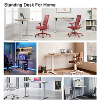Table élévatrice ergonomique à cadre de bureau électrique réglable en hauteur pour l'étude