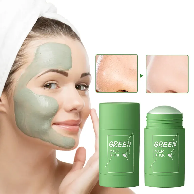 Reinigung Gesicht OEM grüner Tee Maske Stick Entfernen Akne Kontrolle Öl schrumpfen Poren sammeln Faul grüner Tee Maske Hautpflege Gesichtsmaske